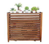 Filet De Garde-corps For Climatisation De Type Fenêtre Extérieure, Clôture De Climatisation En Bois Massif, Support De Fleurs Décoratif, Coque De Poubelle, Grille De Protection Cachée For Climatisatio