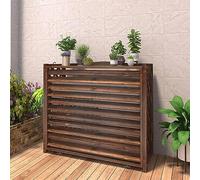 Filet De Garde-corps For Climatiseur En Bois Massif, Séparateur D'espace, Coque De Poubelle, Support De Climatiseur Caché, Support À Fleurs, Grille De Protection For Climatiseur Et Pompe À Chaleur (S