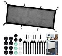 Filet de gestion des câbles sous le bureau pour bureau assis-debout, gestionnaire de câbles en maille, filet de rangement flexible sous le bureau, filet de rangement de cordon de grande capacité,