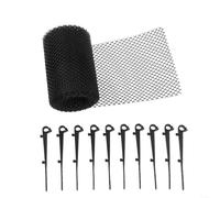 Filet de gouttière en PVC robuste pour une utilisation en toutes saisons dans les zones à forte chute de feuilles et l'accumulation de débris soufflés par le vent (18 cm x 8 m)