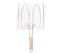 Filet de gril en acier inoxydable avec revêtement antiadhésif, filet de gril, panier de gril pour poisson et viande pour le four à gril
