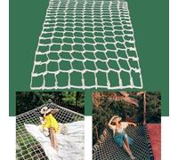 Filet de hamac d'extérieur en polyester, 7 m x 7 m, filet de sécurité et de protection pour photographie, paysage et terrasse, anti-chute - Filet durable et polyvalent pour des espaces sécurisés