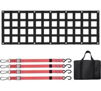 Filet de hayon VEVOR, 1370 x 460 mm, filet pour surface de chargement de camion jusqu'à 680 kg, avec 4 sangles télescopiques réglables, extensible & durable, filet à bagages adapté