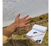 Filet de jardin 6 x 12 m 50 60 % de protection UV Blanc à œillets pour balcon et jardin Résistant aux intempéries