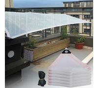 Filet de jardin en tissu résistant aux UV avec œillets, bâche en maille blanche pour utilisation extérieure, pare-soleil pour serre - Tailles : 1,5 x 6,1 m, 3 x 9,1 m, 4,6 x 7,6 m, 7,6 x 12,2 m, 9,1 x