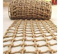 Filet de jute biodégradable fait à la main pour enfants - Filet d'escalade de sécurité pour plantes d'extérieur - Maille personnalisable - 2 x 2 m (14 mm) - Treillis de jardin pour enfants et plantes