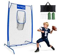 Filet de lancement de football, 1,2 x 1,8 m, cadre en métal, machine d'entraînement de précision QB, cadeau idéal pour garçon, jeu de football pour anniversaire, camping, plage, utilisation en