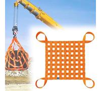 Filet De Levage Pour Grue Chariot Élévateur, Destiné Aux Quais D'entrepôt | Filet De Manutention Suspendu En Sangle De Polyester, Élingue De Levage Pour Rochers(400kg,1x1m-10cm mesh)