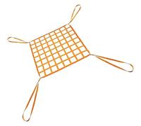 Filet de Levage Robuste 1x1m avec Mailles de 10 cm et Sangles - Élingue Plate d'une capacité de 1 Tonne pour Le Chargement/déchargement en Toute sécurité, Solution de Transport d'objets Lour