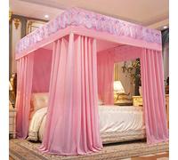 Filet de lit élégant à 4 coins pour lit simple/double/grand lit/king size - Parfait pour les chambres de filles, les chambres d'enfants et les espaces d'adultes - Rideaux de lit de rêve pour une