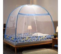 Filet de lit pliable double porte avec fermeture éclair, anti-morsures pour voyage, utilisation en extérieur familial 1,2 m x 2 m