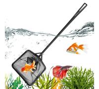 Filet de nettoyage pour poissons d'aquarium - Filet de nettoyage en flocons - Outil multifonction - Poignée confortable - Utilisation pour bassin de jardin, piscine, baignoire - Outil d'eau en tissu