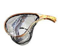 Filet de pêche à la mouche - Épuisette pour pêche à la truite - Sans danger pour les poissons - Équipement de pêche au bar, débarquement de poissons en maille noire, accessoires de mouche