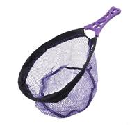 Filet de pêche à la mouche léger et pliable avec anneau en maille métallique et sac en maille qui sèche rapidement, avec prise en main antidérapante et solution de rangement compacte (taille S, violet