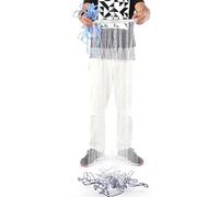 Filet de pêche, Filet de pêche à la Main en Nylon monofilament avec Corde à Main pêche Filet appât piège,Maille de 0,5 Doigt, Ficelle à Main: 8m/26.2feet