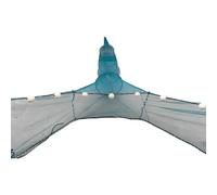 Filet de pêche à l'anguille - Petit filet de pêche - 8 x 1 x 3 m - Cage de pêche au chalut avec chaîne en fer - Piège à crabes pliable pour bloquer les rivières - Largeur du port réseau : 8 m - Cage à