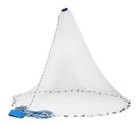 Filet de pêche américain en eau salée, piège à appâts de qualité supérieure, rayon de 1,2 m avec poids lourds, filet en nylon/ligne de pneu de 0,9 cm pour appâts (sans anneau)