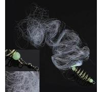 Filet de pêche avec perles lumineuses, idéal pour les amateurs de pêche en haut-fond, design léger et fonctionnel (10 mailles)