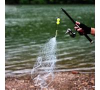 Filet de pêche avec perles lumineuses, idéal pour les amateurs de pêche en haut-fond, design léger et fonctionnel (3 mailles)