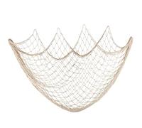 Filet de pêche décoration Murale Plage Filet de pêche sur Le thème tenture Murale pour Mur de fête décoration de Mariage à la Maison Photographie décoration, 150cm × 200cm(A-Blanc)