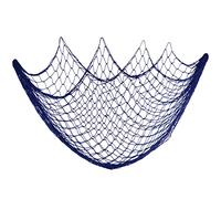 Filet de pêche décoration Murale Plage Filet de pêche sur Le thème tenture Murale pour Mur de fête décoration de Mariage à la Maison Photographie décoration, 150cm × 200cm(A-Bleu)