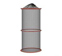 Filet de pêche léger et pliable pour les applications de ruisseau, piège à méné en maille fine avec attaches de crochet pour une utilisation à la ceinture ou à la banque et rangement efficace (moyenne