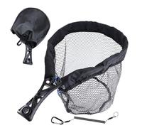 Filet de pêche, outil d'atterrissage, 51 x 28 cm, équipement de mouche, cadre pliable, design léger, maille portable, rangement facile, prise en main sûre pour saumon, truite, bar, kayak