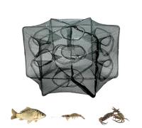 Filet de Pêche, Piège à Pêche Pliable 12 Trous Piège à écrevisses Appâts pour Attraper de Petits Poissons-appâts
