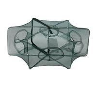 Filet de Pêche Piège Pliant Portatif de Cage de Filet pour Le Poisson Homard Crevette Écrevisse Crabe(6 Trous)