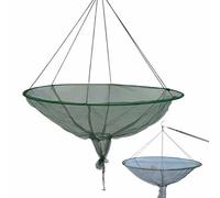 Filet de pêche pliable | Grand filet de pont de pêche rond | Maille microo portable sans nœuds | Filet de pêche pliable pour quai, poisson-chat, crabes, amateurs de pêche en plein air