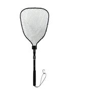 Filet de pêche pliable portable de 74,5 cm de long avec cadre en alliage d'aluminium léger et pelle d'atterrissage en eau douce (blanc)