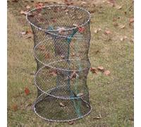 Filet de pêche pliable pour écrevisses, crabes, crevettes, homard - Piège portable en maille avec deux ports d'entrée, design pliable, 60 x 30 cm, noir (40 cm x 20 cm)