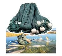 Filet de pêche Pliable Vert for senne de Plage, for Eau salée/Eau Douce, 2, 3, 4, 6 cm, Maille de pêche aux crevettes, branchies, Filet Lancer for senne, ménés(0.5F,H2m/6.6Ft L30m/98.4Ft)