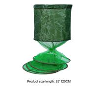 Filet De Pêche Portable 25x120/150/200cm, Anneau En Acier, Cage Pliante, Piège À Poisson Vivant, Panier De Poisson, Revêtement De Collage