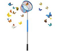 Filet de pêche pour enfants, filets de cancer rétractables pour les petits attrape-cancer avec poignées sûres, tamis d'épuisette, jeu de pêche, camping en plein air