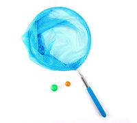 Filet de pêche pour enfants, pliable et extensible, ensemble seau télescopique coloré, pour attraper les insectes, les petits poissons, les activités de jardin en plein air (bleu)