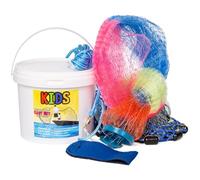 Filet de pêche pour enfants, poids en plomb respectueux de l'environnement, maille de 0,9 cm, filet de lancer pour eau douce et eau salée, rayon de 0,9 m (rayon de 0,9 m)