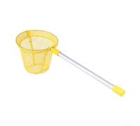Filet de pêche rétractable pour enfants, mât extensible de 86 cm en alliage avec maille en nylon de 20 cm, filet de plongée portable pour poissons d'étang ou dragons (jaune)