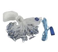 Filet de pêche rond avec noyau en acier, corde à main et fond scellé, filet de pêche bleu et blanc, design léger, professionnel, pour rivières et lacs (14 ft)