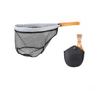 Filet de pêche télescopique manche réglable orange gris | Poignée en matériau ABS, options incurvées ou télescopiques, prise en main confortable, préférence sur mesure