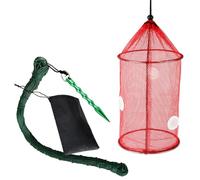Filet de pêche tressé pour crevettes, ménés, panier à poissons, panier à poissons, panier à poissons, cage avec sac de rangement robuste