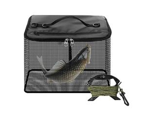 Filet de pêcheflottant - 36 x 28,5 x 27,5 cm en PVC à séchage Rapide, Panier de Filet de pêchepliable Portable | Étang extérieur, Roche, Marina, pêcheen Bateau, Eau Douce salée, Voyage, Camping, éq
