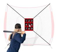 Filet de Pitching avec Zone de Frappe, Filet de Baseball, Softball, de de Softball, Accessoires de Softball pour l'entraînement, Filet de Pitching réglable avec Zone de Frappe pour