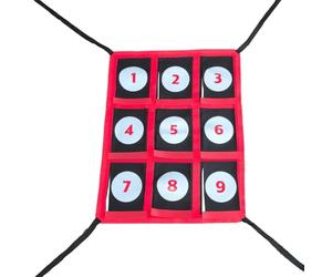 Filet de pitching avec zone de grève - 69 x 53 cm - Filet de ciblage portable - Filet d'entraînement de balle réglable - Grille arrière pour la pratique intérieure en extérieur