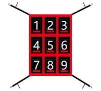 Filet de pitching portable 195 g - Filet de baseball battant le pitching - Filet d'installation pratique avec zone de grève - Filet d'entraînement pour softball et baseball pour lancer des exercices