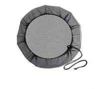 Filet de pluie avec cordon de serrage / couvercle en maille fine pour barils d'eau de petit diamètre / empêche les débris et les mouches / protection en nylon PE / noir (95 cm)