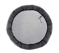 Filet de pluie pour citerne d'eau avec bande élastique pour un maintien serré, couverture pour feuilles et petits animaux dans votre jardin - diamètre 110/120 cm, noir (110 cm)