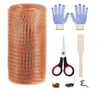 Filet de Protection 6m, Limaces et Escargots, Grillage Fine Maille, Grillage Anti Rongeur, Filet Anti Limaces et Escargots, avec Gants, Aciseaux, Pelle, pour Souris, Oiseaux, Rongeurs