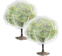 Filet de protection à fermeture éclair en maille 60 pour arbres fruitiers, protection contre les insectes et les oiseaux, housse respirante avec cordon de serrage pour poire, orange, 120 x 180 cm (180