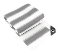 Filet de protection anti-UV pour terrasse, jardin, protection extérieure avec rayures grises-blanches, imperméable, protection contre les plantes, 1 m x 8 m.